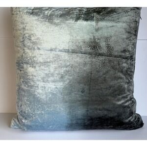 Aqua Velvet Blue Ombré 20"x20&quot Square Decorative Pillow limited edition